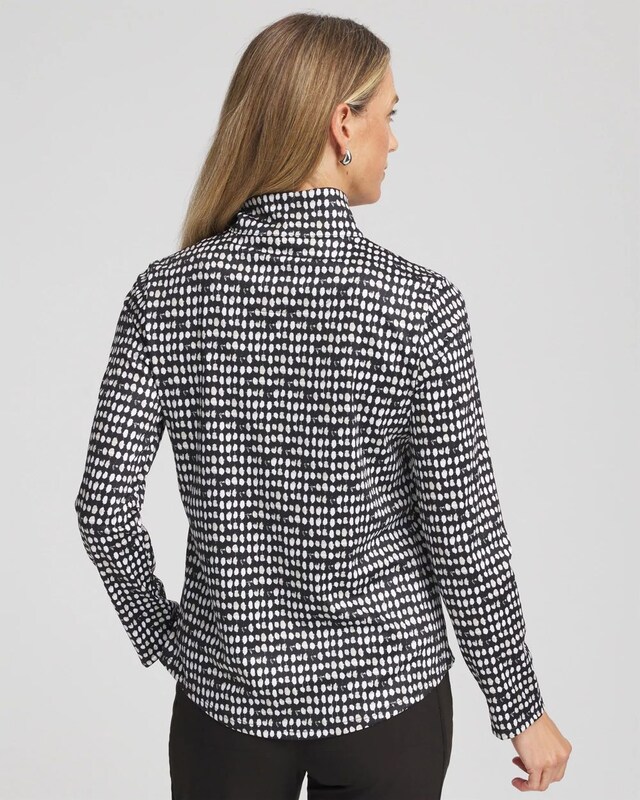 Zenergy UPF Printed Half-Zip Mockneck Top - image 3